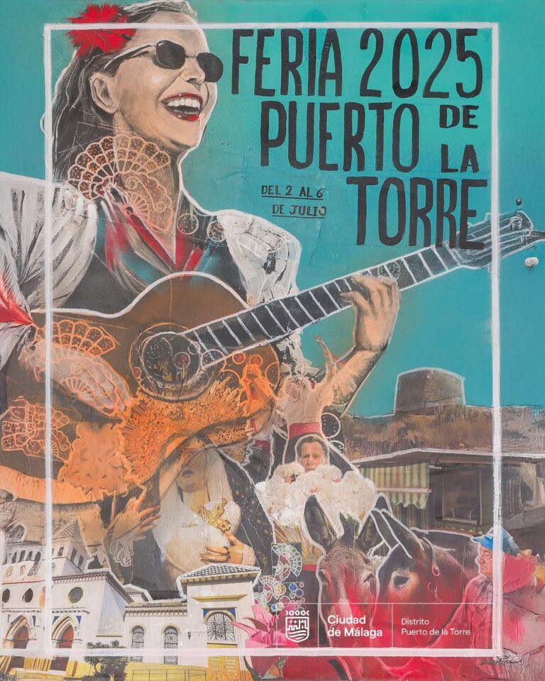 Cartel oficial de la Feria del Puerto de la Torre y Biznaga de agradecimiento